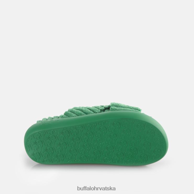 zelena Buffalo rey cross platform slide vegan |slajdova TDD6T648